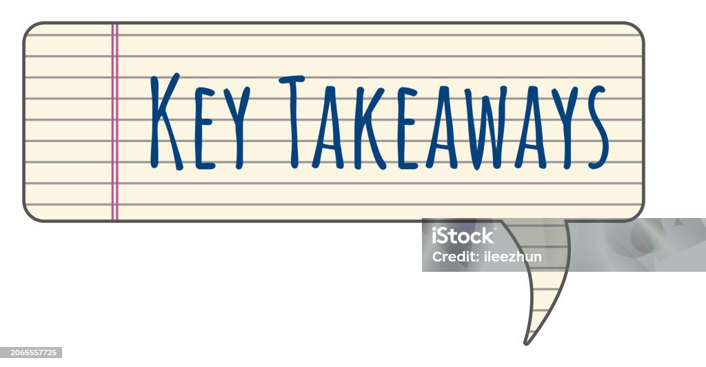 Key Takeaways Notebook Texture Comment Symbol Text Stock Illustration ...