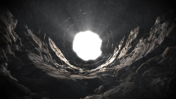 istock Empty tomb of Jesus with light, resurrection for christian religion, Easter theme 2065572698