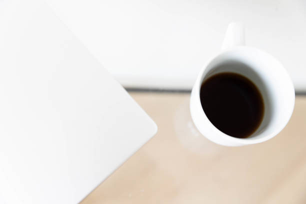 Business coffee with laptop