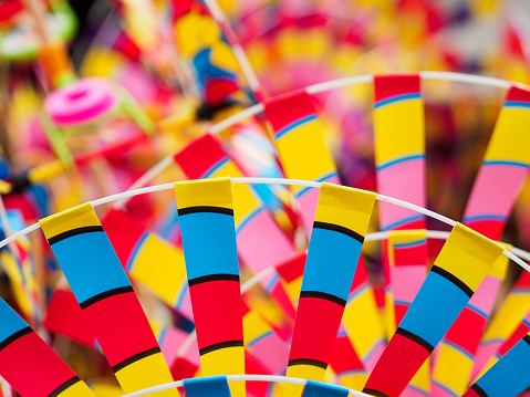 Colored pinwheel toy Background