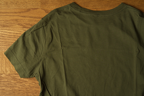 One green t-shirt.