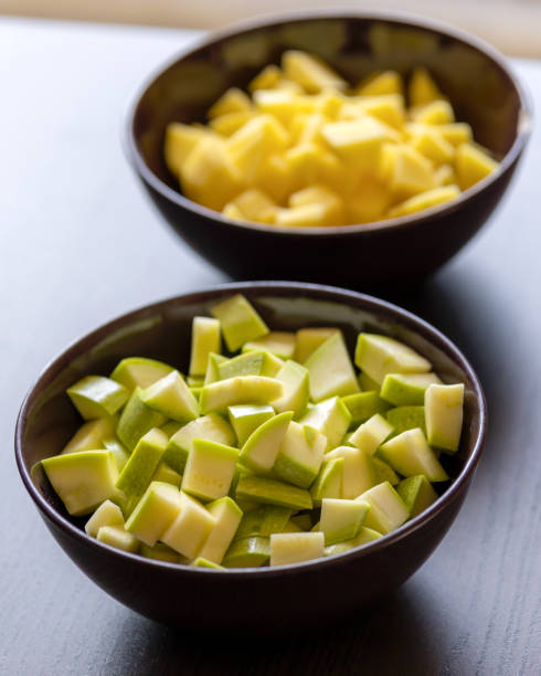 istock chopped zucchini in bowl close-up 2065665855