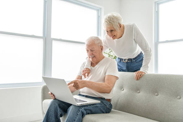 istock elder couple using online app, banking service on laptop, making payment, order, booking apartment 2065678527