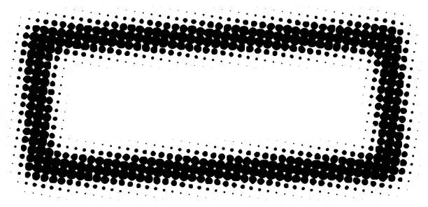 Vector illustration of Rectangular Dot Matrix Border