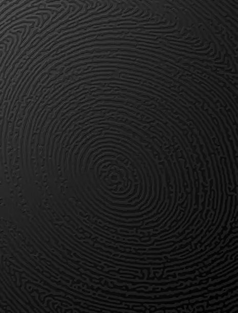 Vector illustration of Organic tactile embossed texture. Abstract black monochrome reaction diffusion psychedelic pattern background.