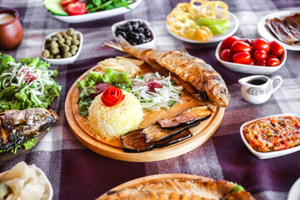 istock Assorted Types of Food Displayed on a Table 2065694498