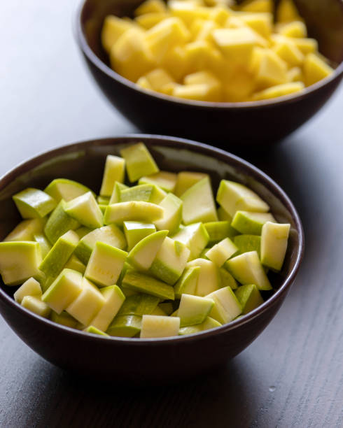 istock chopped zucchini in bowl close-up 2065695452