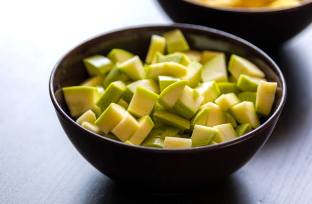 istock chopped zucchini in bowl close-up 2065695462