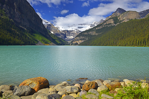 Lake Louise in Banff National Park in Alberta, Canada. Banff National Park is a UNESCO World Heritage Site