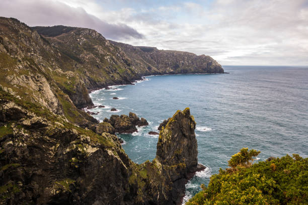 Beautiful Cape Ortegal. Cape Ortegal is a natural cape located in the Galician Coast, in a region with cliffs, in the North of Spain.