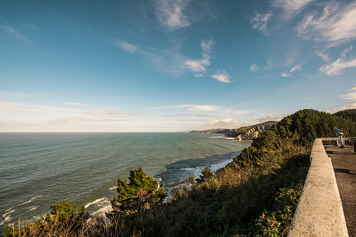 Beautiful coastline in north of Spain. Exploring stunning Spanish coastlines.