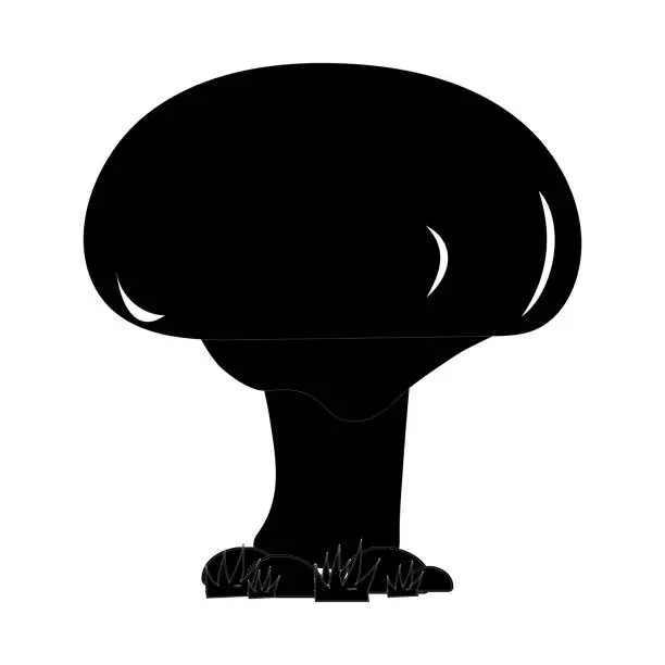 Vector illustration of Mushroom icon illustration. Cartoon vector mushrooms clipart