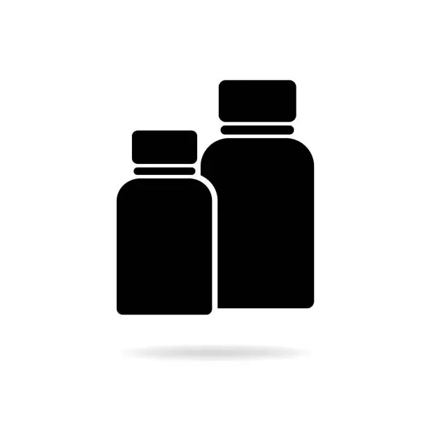 Vector illustration of Medicine bottles icon, vector illustration