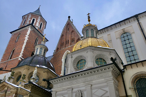 Numerous chapels on the grounds of the Wawel Castle in Krakow, supplement the main St. Mary's Basilica.