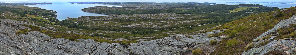 View from the summit of Bremsneshatten in Norway, Europe