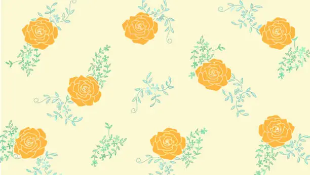 Vector illustration of Floral seamless pattern background.