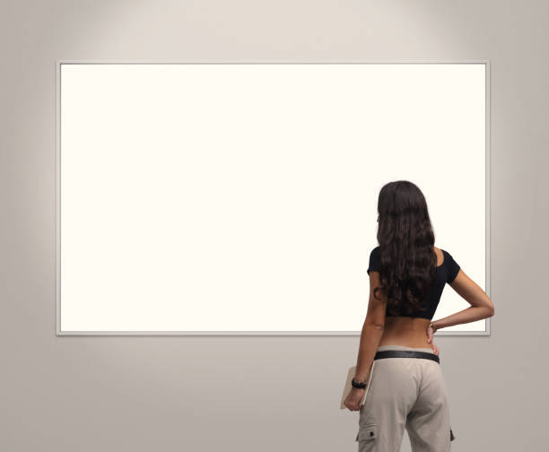 Woman at the art exhibition