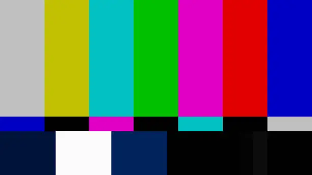 Vector illustration of TV SMPTE color bar (aspect ratio 16:9)