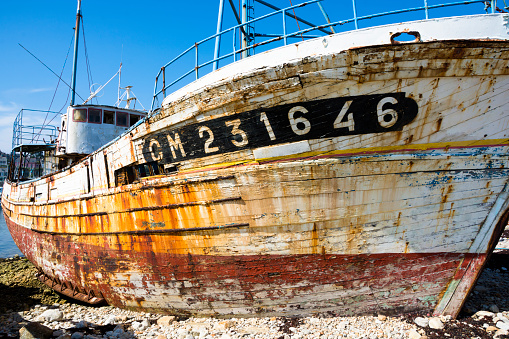 Camaret Sur Mer, France – September 14, 2014: The Shipwrecks in Camaret-Sur-Mer on the French Atlantic coast