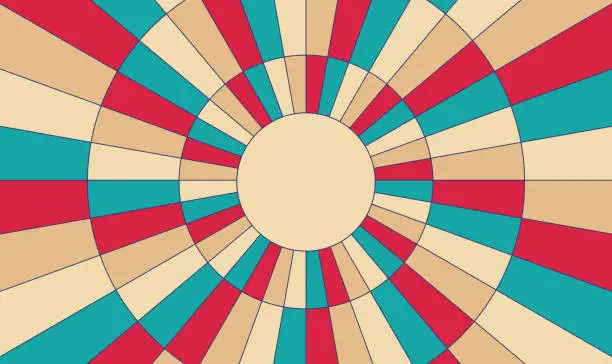 Vector illustration of Retro Abstract Burst Background