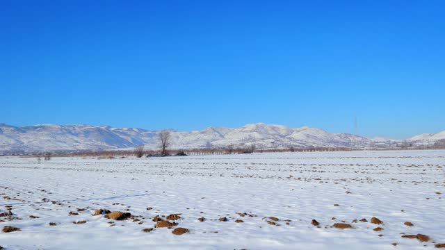 Snow in Korca countryside