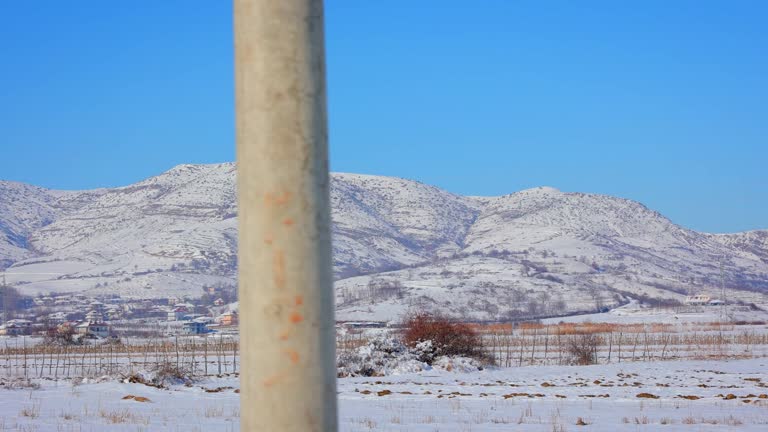 Snow in Korca countryside