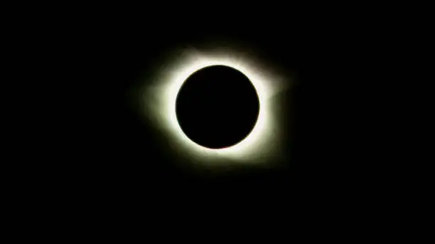 Total solar eclipse,also known as the Great American Total Solar Eclipse, with colonal plumes, iin Robinsville, North Carolina on August 21, 2017