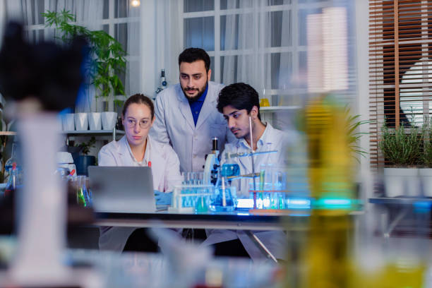 istock Scientist and people in science exam, test or group project in experiment or assignment at laboratory. Scientist or pharmacist work in scientific lab. Medical Development Laboratory. 2065845500