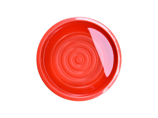 istock clear water and reflection in red plastic basin isolated on white background 2065937250
