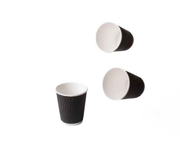 istock Four paper cups are sitting on a tray 2065971791
