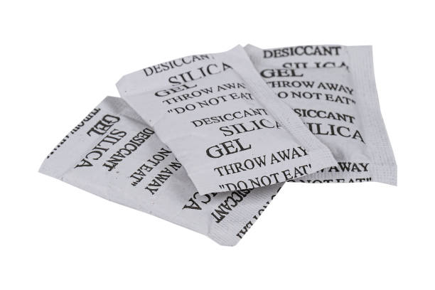 istock Silica gel or desiccant in paper bag isolated on white background. 2065977591