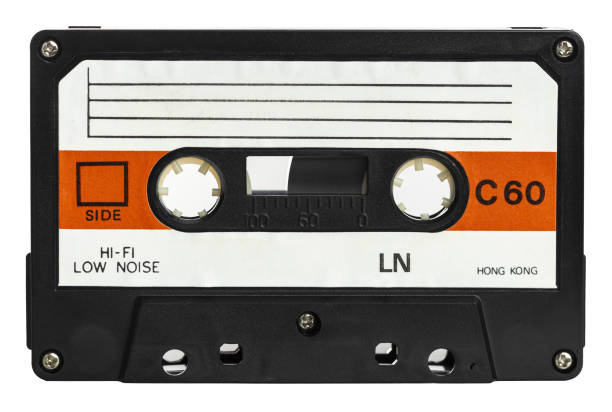 istock Vintage audio cassette tape isolated on white 2066047245