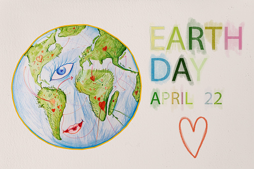 Illustrated poster with Planet Earth and it's special celebratory day