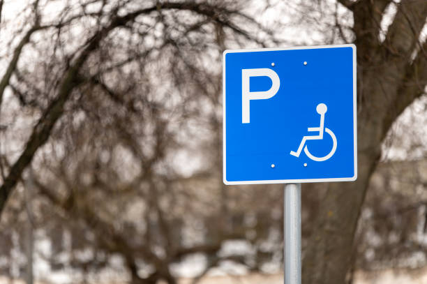 istock Disabled parking only traffic sign 2066061571