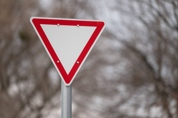 Give way traffic sign