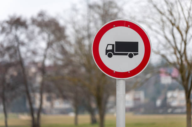 istock No heavy vehicles traffic sign 2066062102