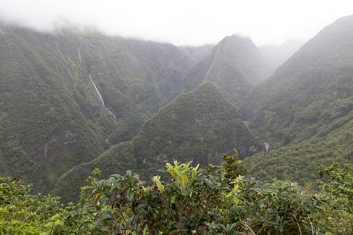 landscape along cirque trekking in La Reunion