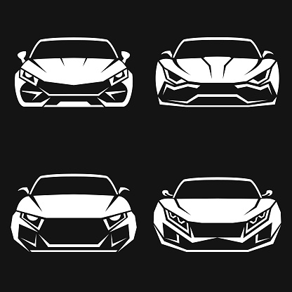 Set of sports car logo icon