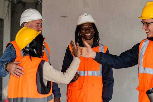 istock Joyful Team Spirit at Construction Site 2066137737