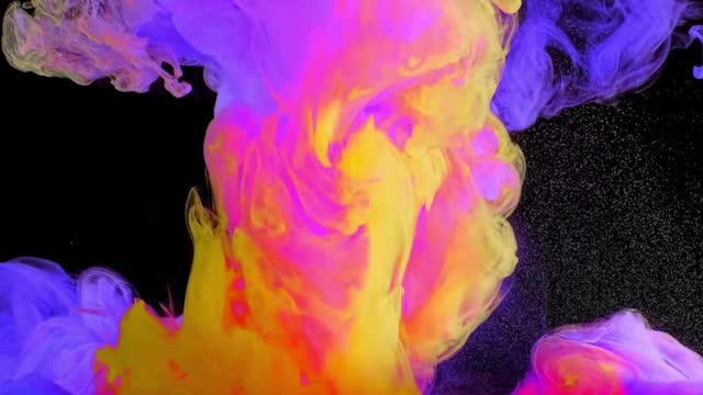 Abstract animation of rainbow color mixing.
