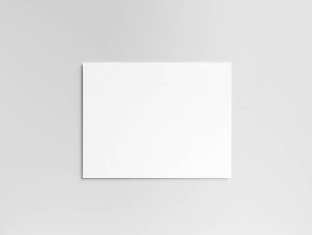 Blank horizontal letter paper size paper mockup Letter paper size ratio Empty poster, brochure, wedding invitation, menu card, place card, art print, suite card, stationery template. newsletter mockup stock pictures, royalty-free photos & images