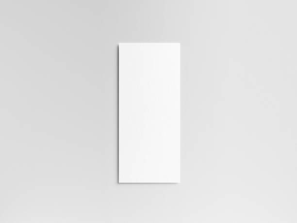 Blank vertical 4x9 ratio menu card mockup