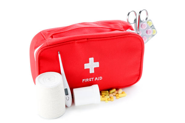 istock First aid kit with medical supplies isolated on white background 2066245508