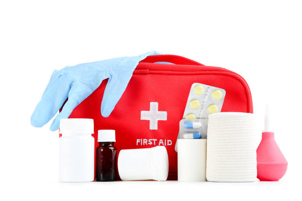 istock First aid kit with medical supplies isolated on white background 2066273086