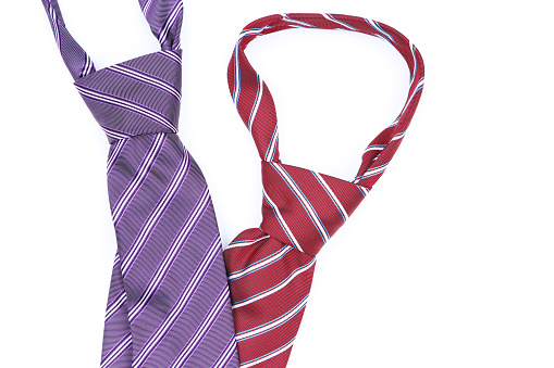 Colorful necktie isolated on white background