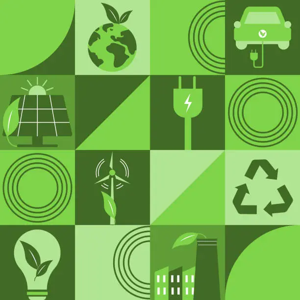 Vector illustration of Green energy pattern