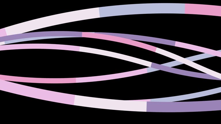 Abstract line animation. Geometric shapes loop line motion pattern or background. Diverging Paths animation