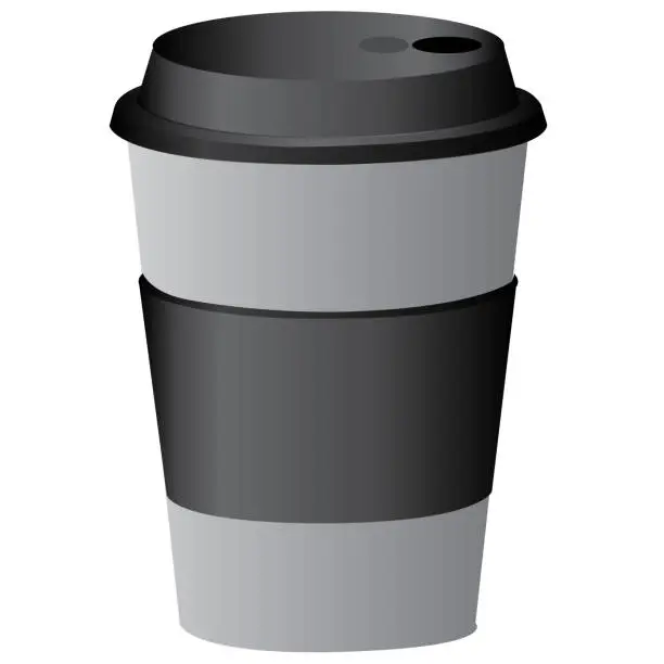 Vector illustration of Paper coffee cup