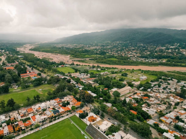 aerial view of san salvador de jujuy, argentina - salta province zdjęcia i obrazy z banku zdjęć