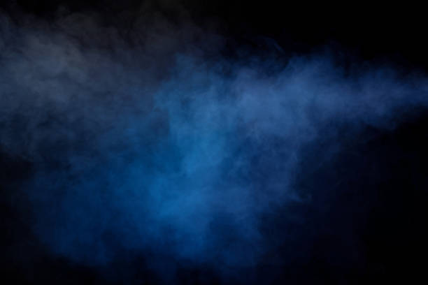 istock Blue and yellow steam on a black background. 2066470603